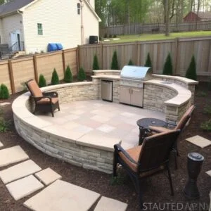 Natural flagstone walkway installation Nashville