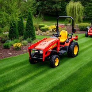Lawn mowing near me in Nashville: a local crew servicing a Davidson County property
