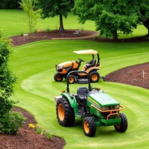 Nashville landscaping crew assessing residential property for free quote